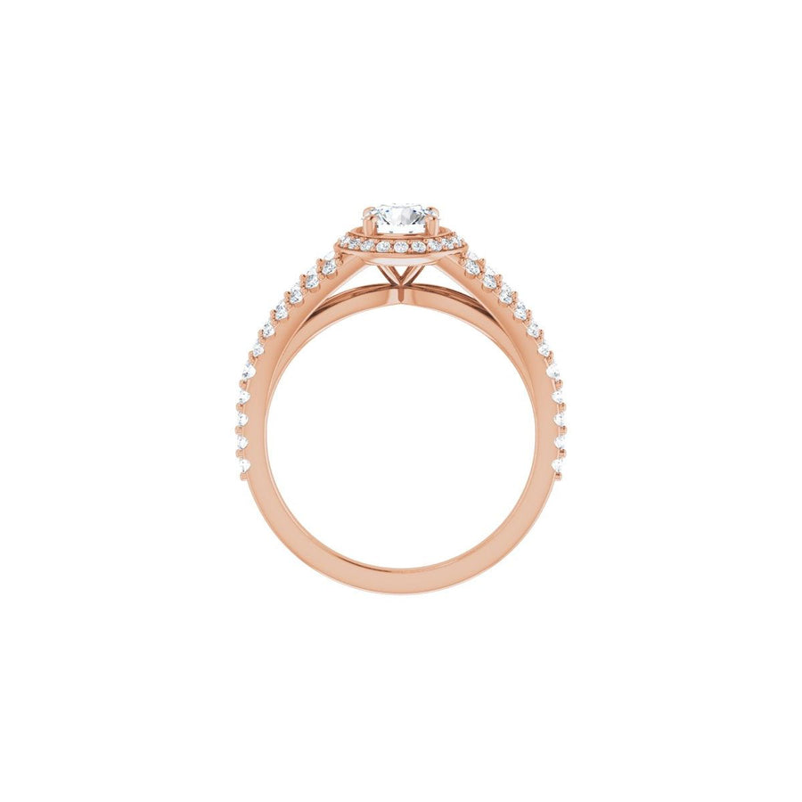 Round Halo-Style Engagement Ring Semi-Mount - gallery - Series 122986