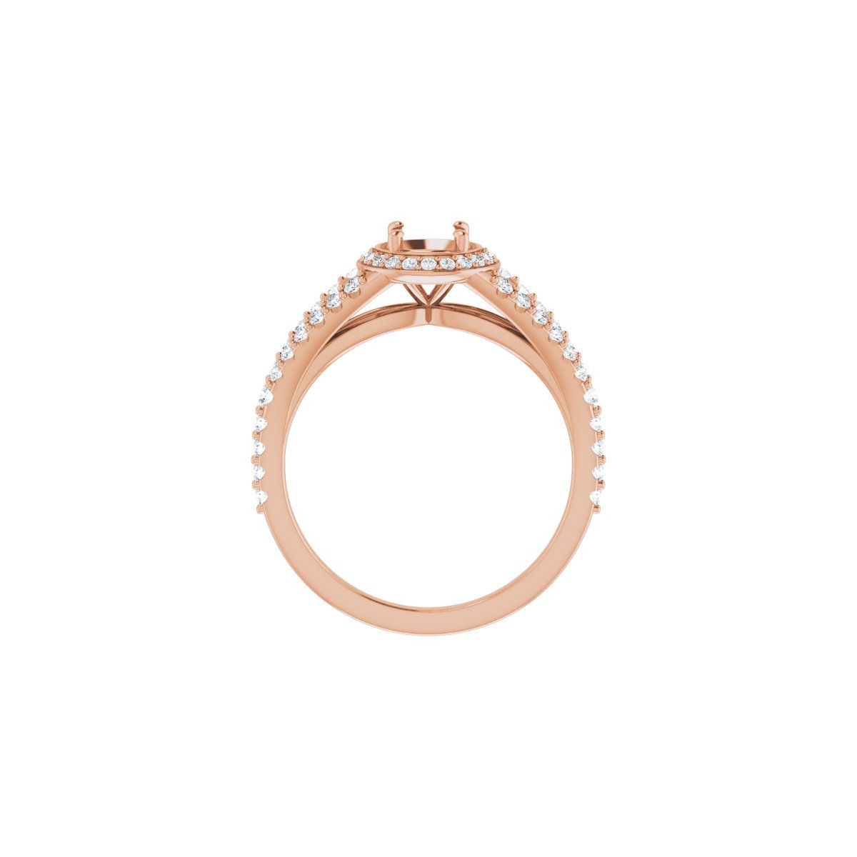 Round Halo-Style Engagement Ring Semi-Mount - gallery - Series 122986