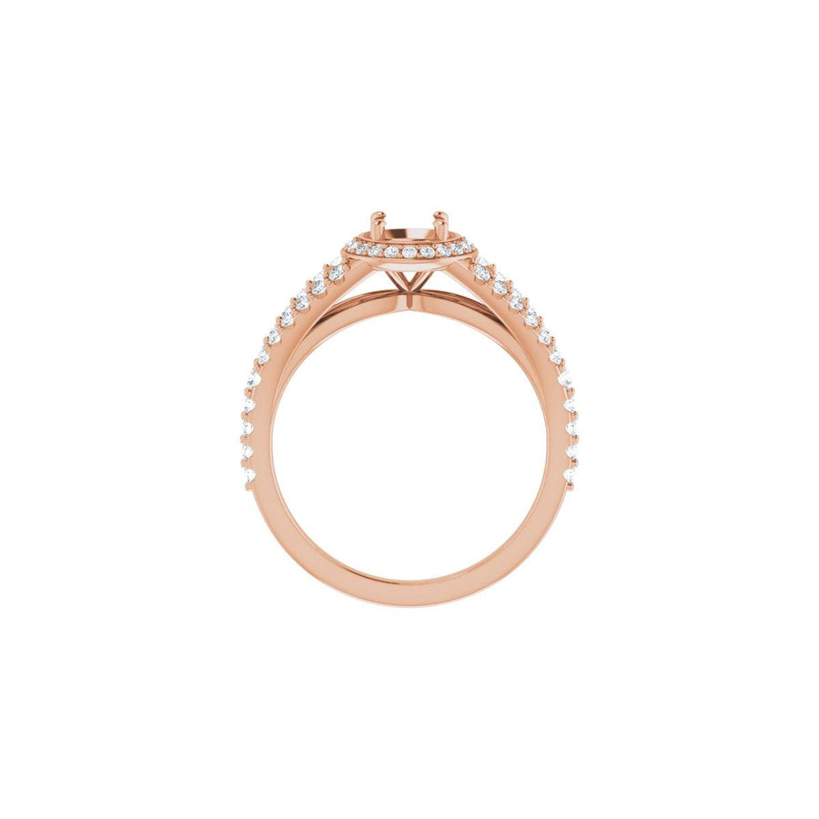 Round Halo-Style Engagement Ring Semi-Mount - gallery - Series 122986