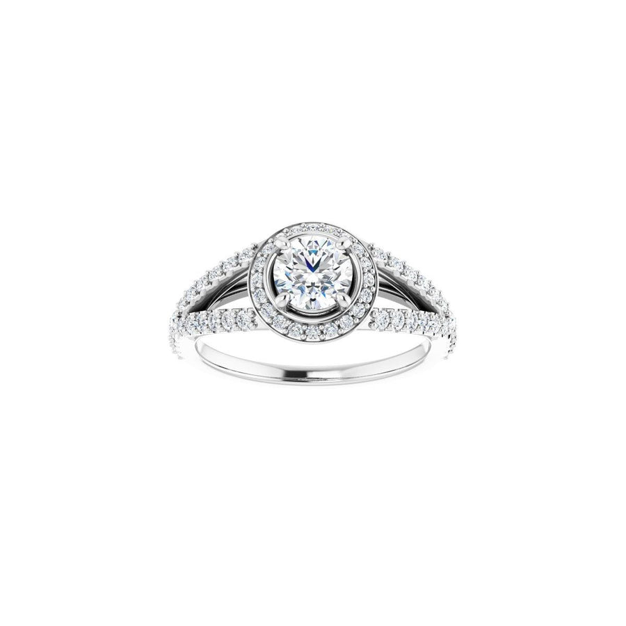 Round Halo-Style Engagement Ring Semi-Mount - gallery - Series 122986
