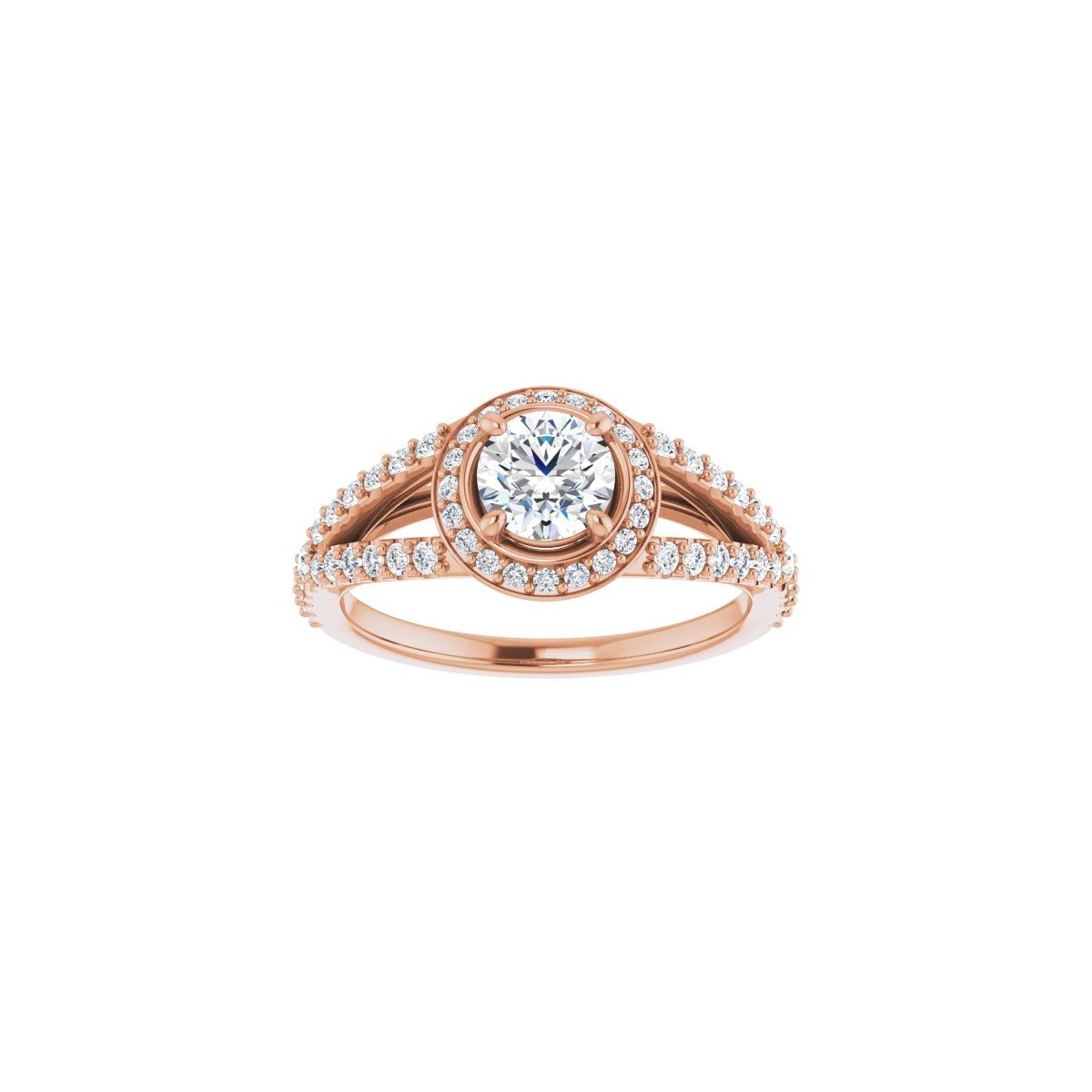 Round Halo-Style Engagement Ring Semi-Mount - gallery - Series 122986