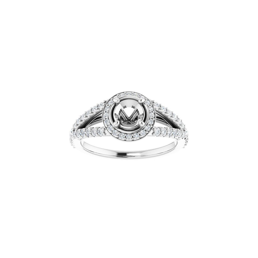 Round Halo-Style Engagement Ring Semi-Mount - gallery - Series 122986