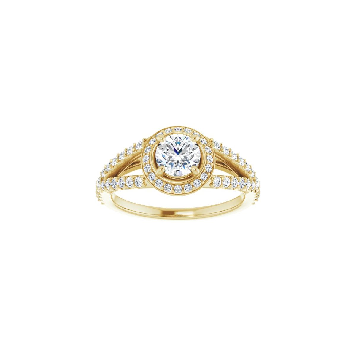 Round Halo-Style Engagement Ring Semi-Mount - gallery - Series 122986