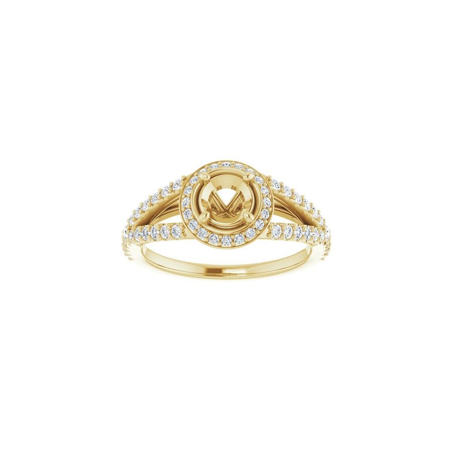 Round Halo-Style Engagement Ring Semi-Mount - gallery - Series 122986