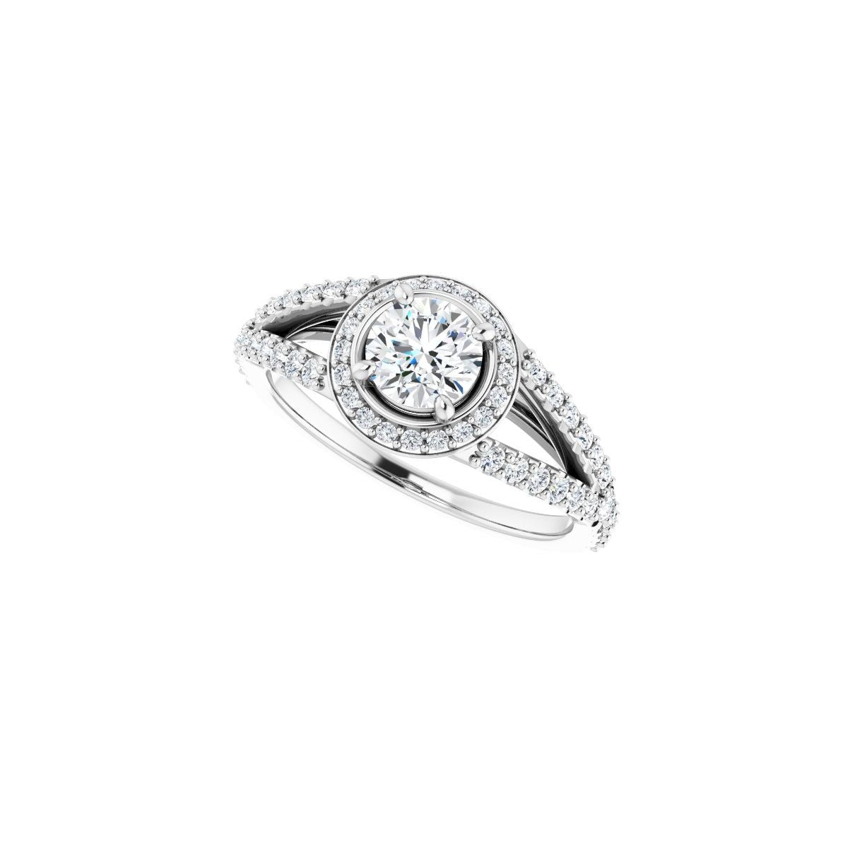Round Halo-Style Engagement Ring Semi-Mount - gallery - Series 122986