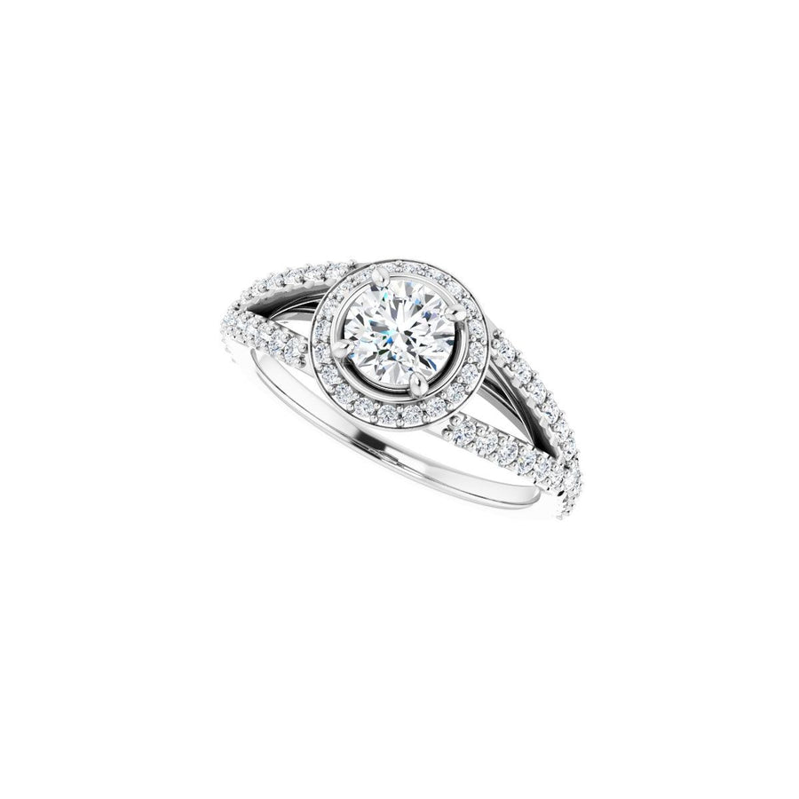Round Halo-Style Engagement Ring Semi-Mount - gallery - Series 122986