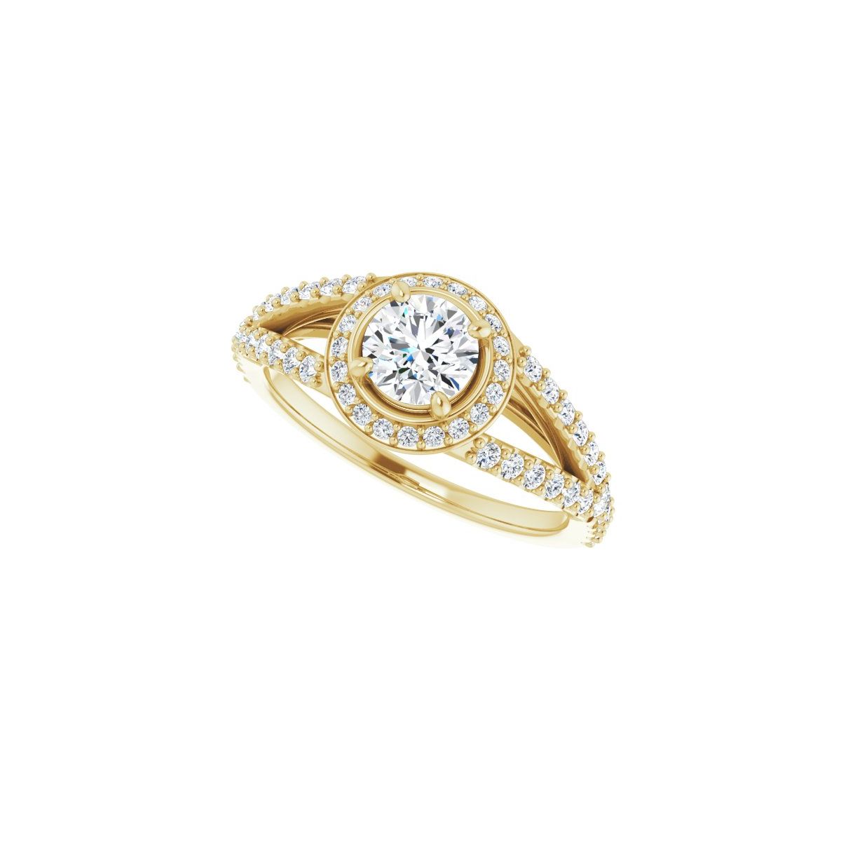 Round Halo-Style Engagement Ring Semi-Mount - gallery - Series 122986