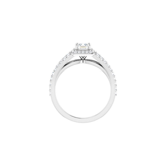 Square Halo-Style Engagement Ring Semi-Mount - gallery - Series 122986