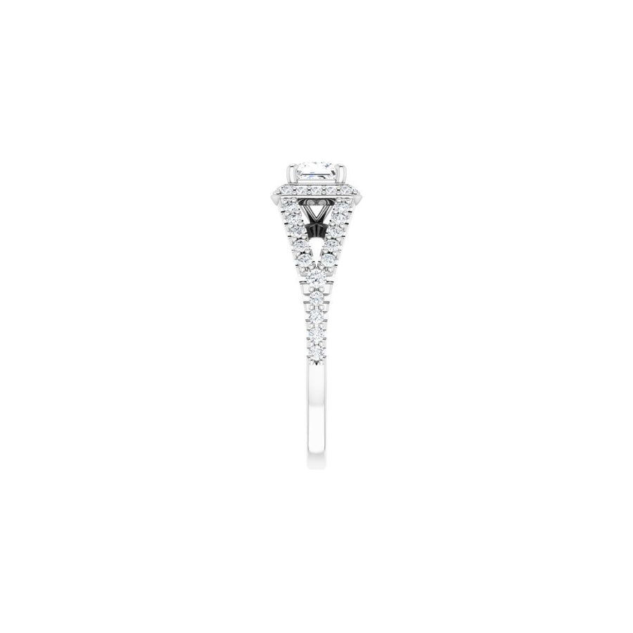 Square Halo-Style Engagement Ring Semi-Mount - gallery - Series 122986