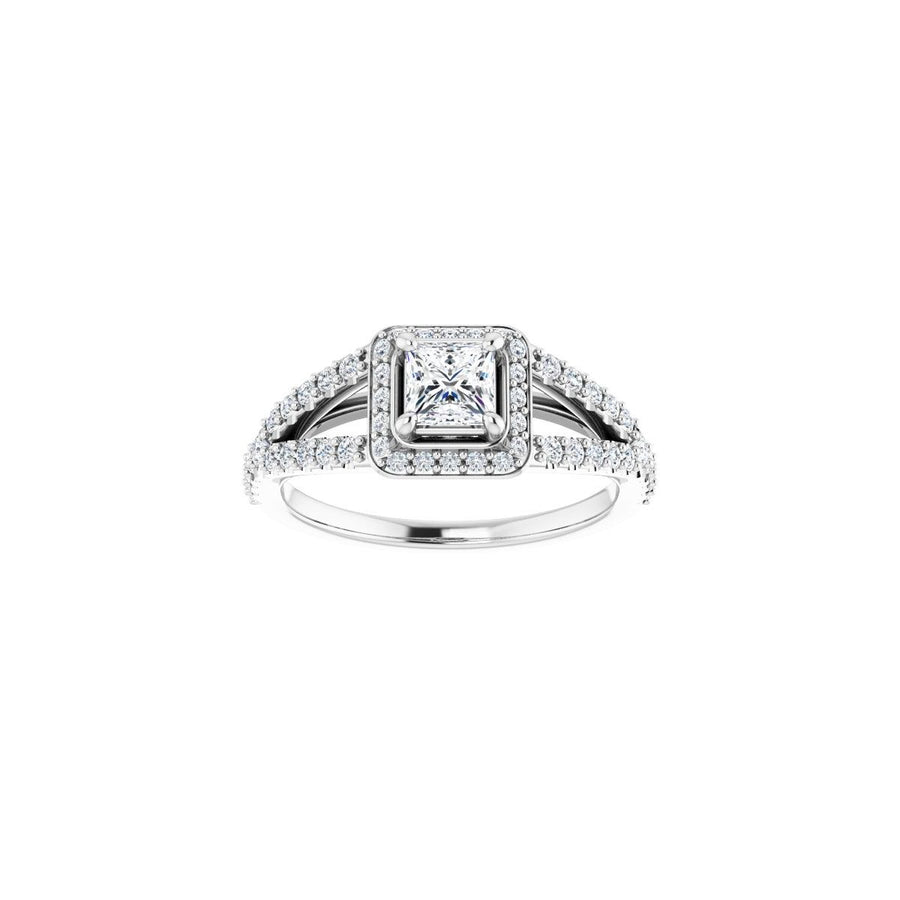 Square Halo-Style Engagement Ring Semi-Mount - gallery - Series 122986