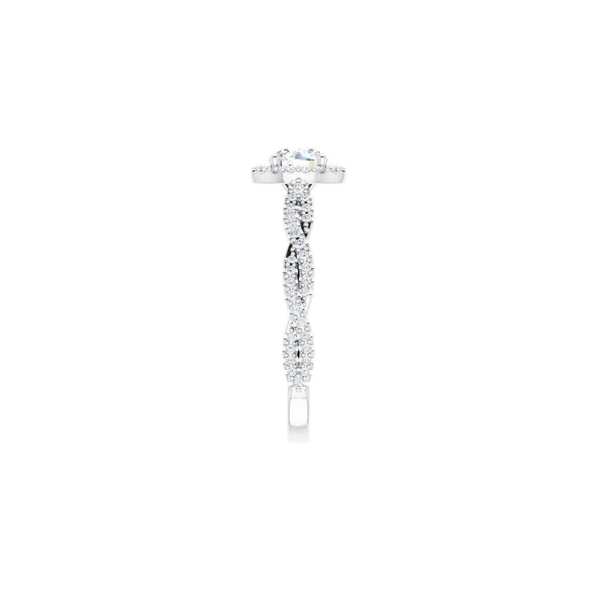 Round Halo-Style Engagement Ring Semi-Mount - gallery - Series 123267