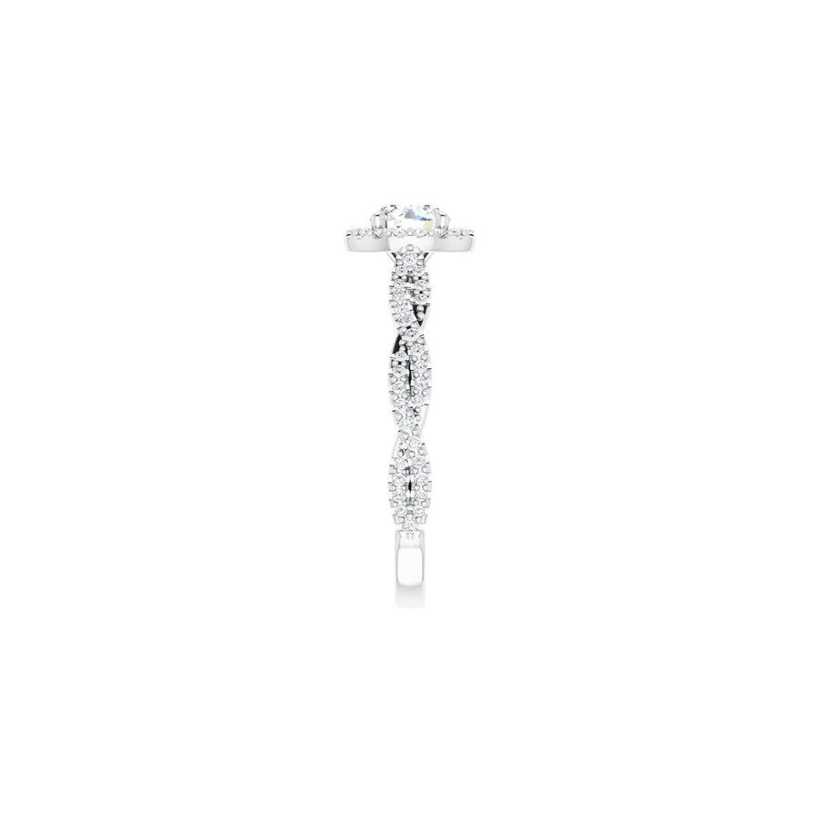 Round Halo-Style Engagement Ring Semi-Mount - gallery - Series 123267