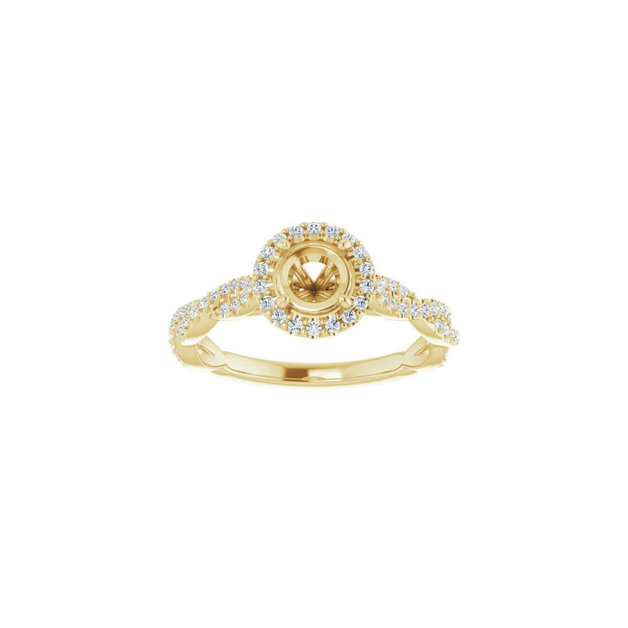 Round Halo-Style Engagement Ring Semi-Mount - gallery - Series 123267
