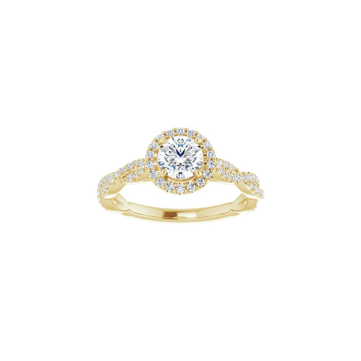 Round Halo-Style Engagement Ring Semi-Mount - gallery - Series 123267