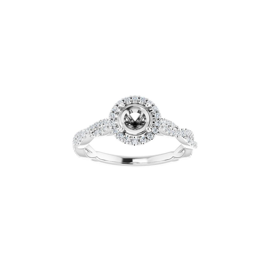 Round Halo-Style Engagement Ring Semi-Mount - gallery - Series 123267