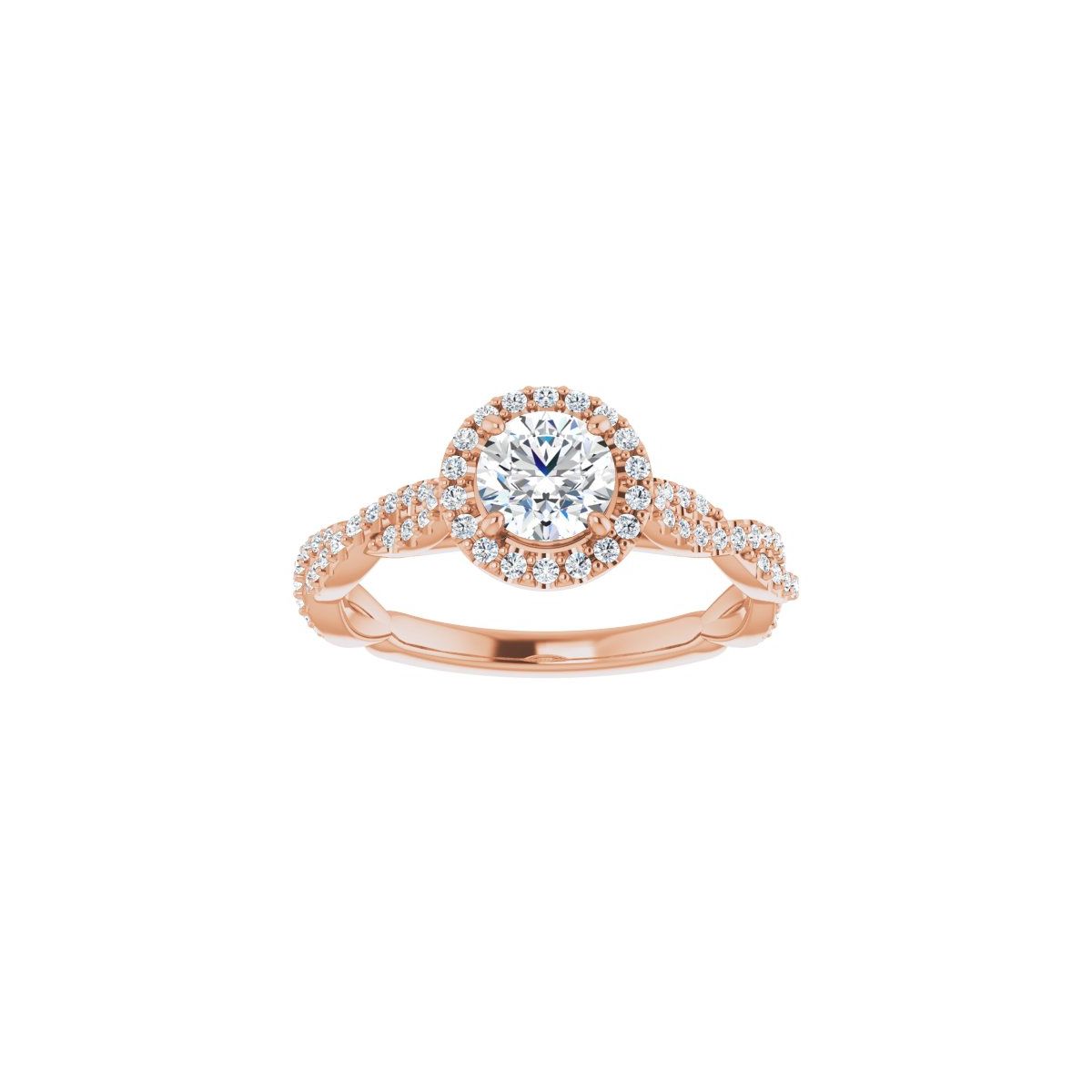 Round Halo-Style Engagement Ring Semi-Mount - gallery - Series 123267