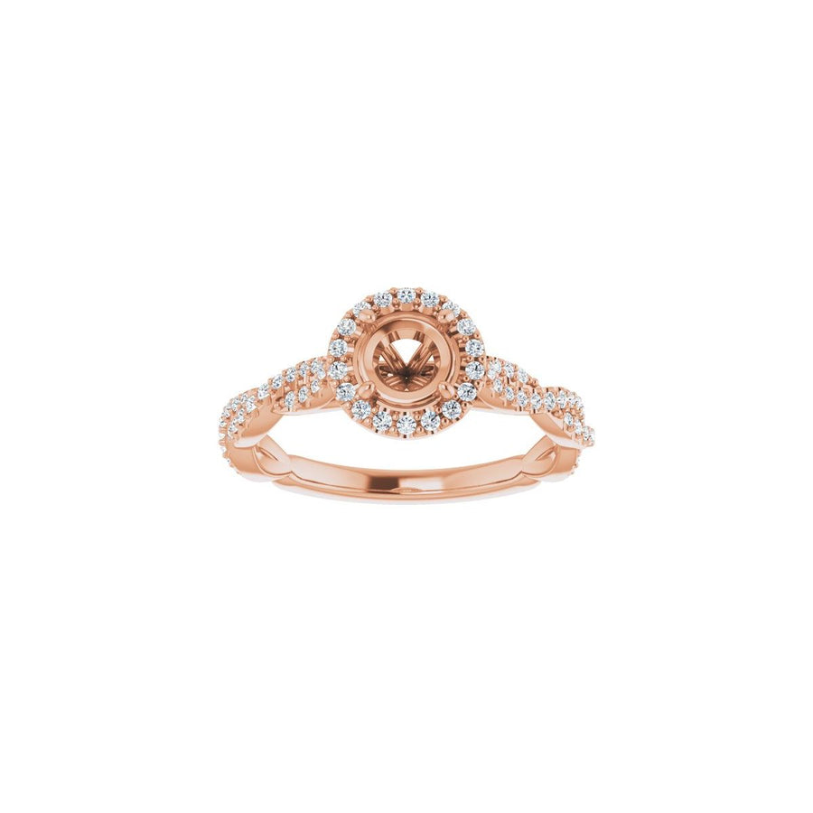 Round Halo-Style Engagement Ring Semi-Mount - gallery - Series 123267