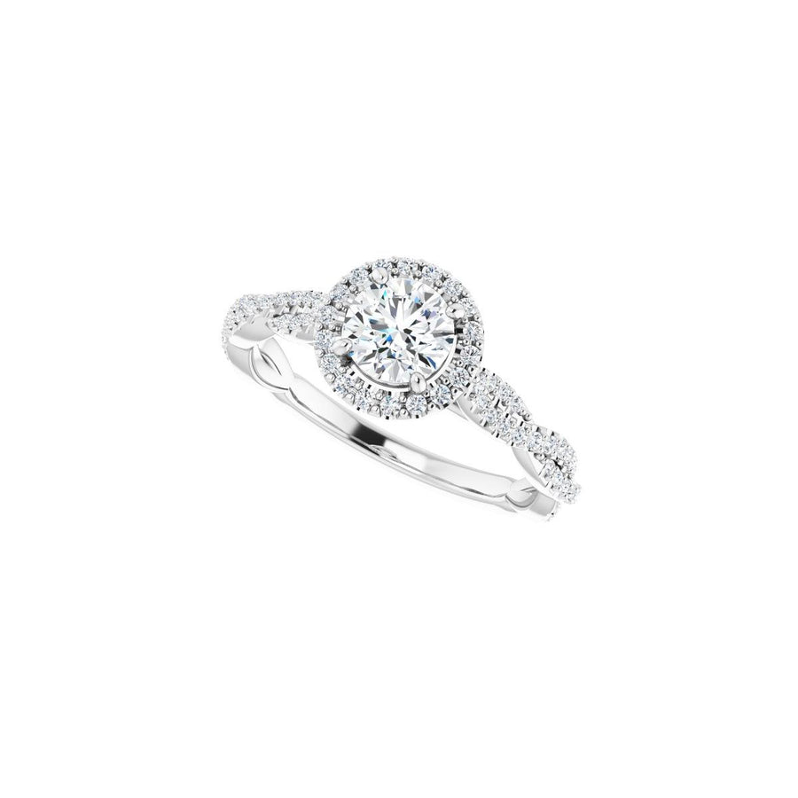 Round Halo-Style Engagement Ring Semi-Mount - gallery - Series 123267