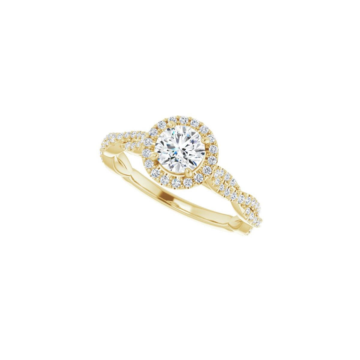 Round Halo-Style Engagement Ring Semi-Mount - gallery - Series 123267