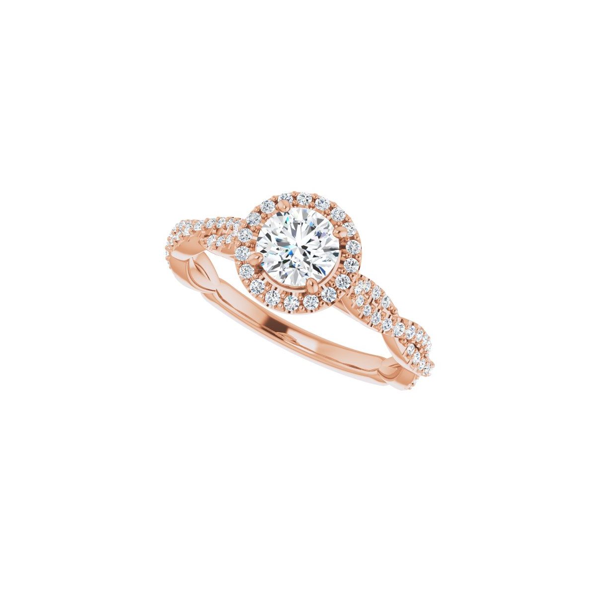 Round Halo-Style Engagement Ring Semi-Mount - gallery - Series 123267