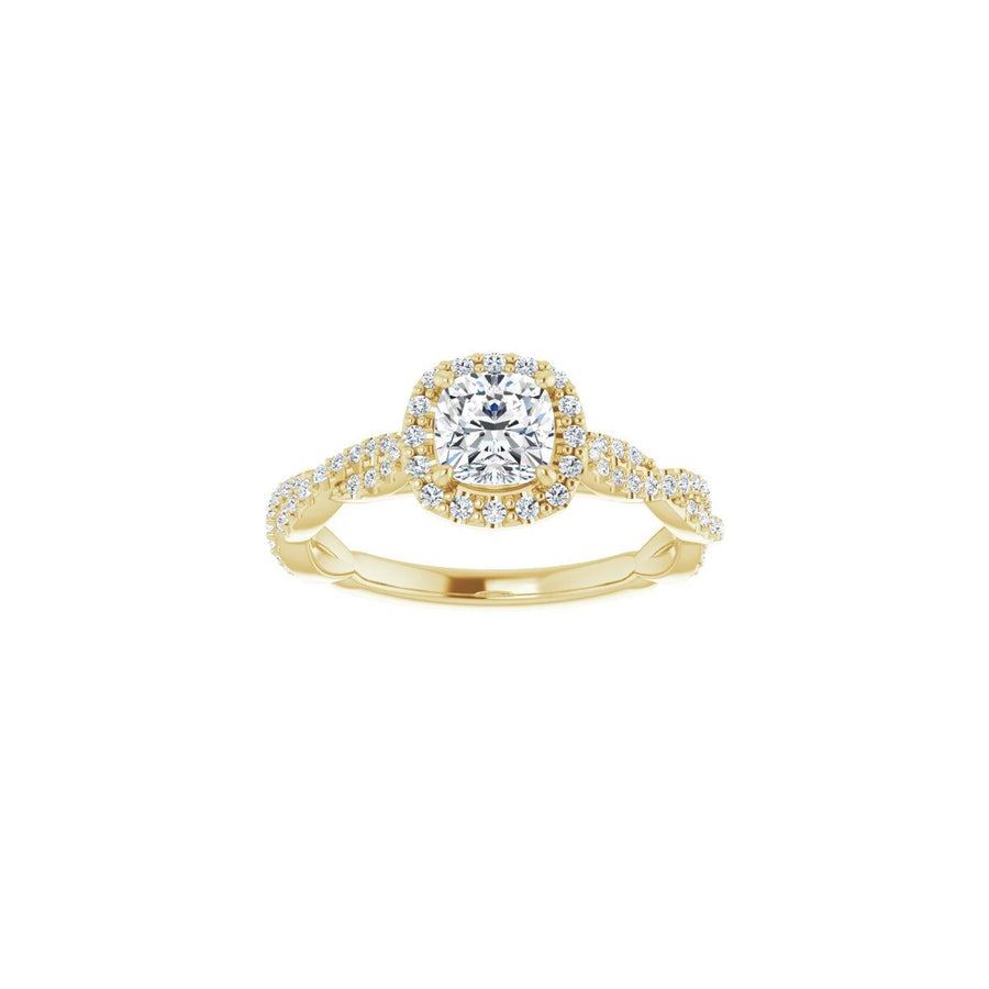 Cushion Halo-Style Engagement Ring Semi-Mount - gallery - Series 123267