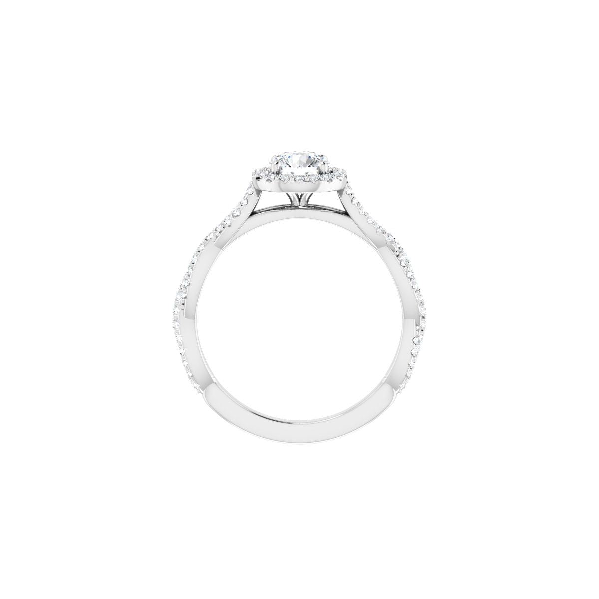Round Halo-Style Engagement Ring Semi-Mount - gallery - Series 123267