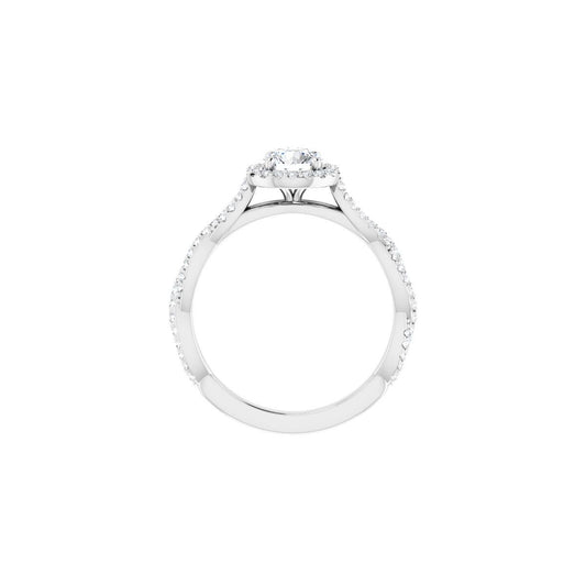 Round Halo-Style Engagement Ring Semi-Mount - gallery - Series 123267