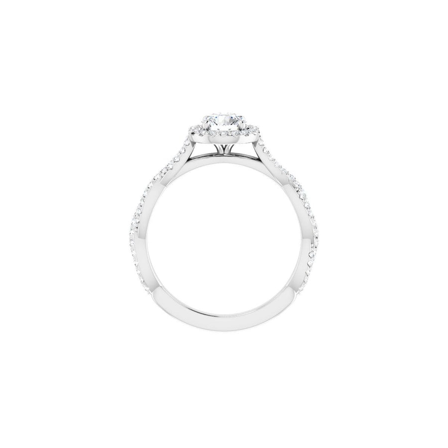 Round Halo-Style Engagement Ring Semi-Mount - gallery - Series 123267
