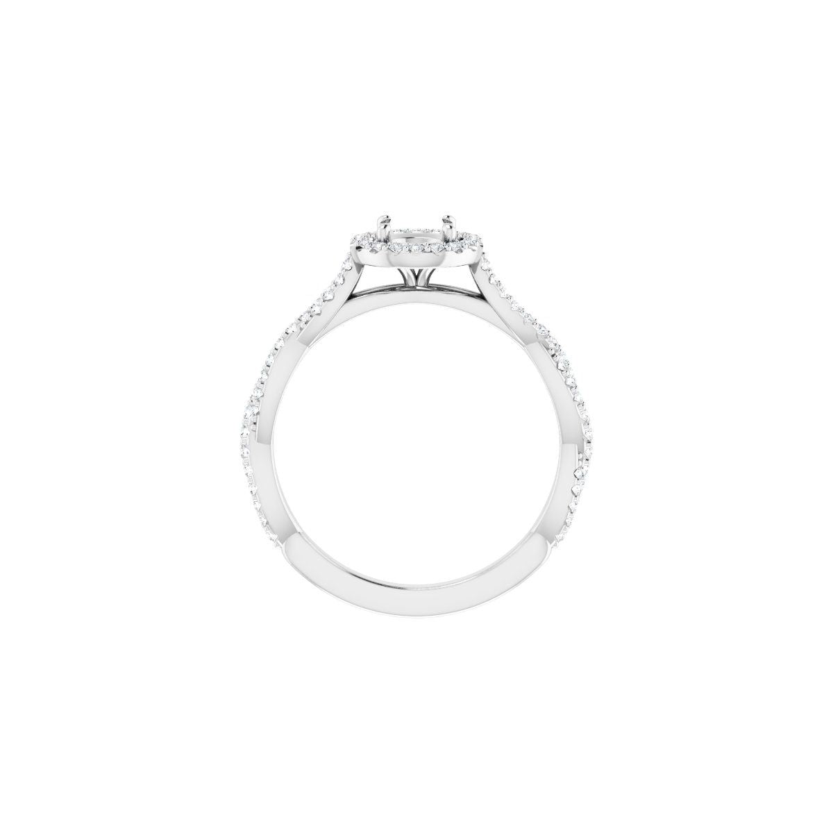 Round Halo-Style Engagement Ring Semi-Mount - gallery - Series 123267