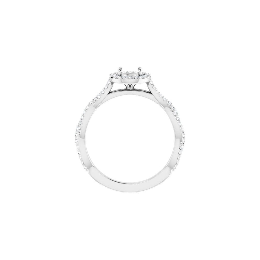 Round Halo-Style Engagement Ring Semi-Mount - gallery - Series 123267