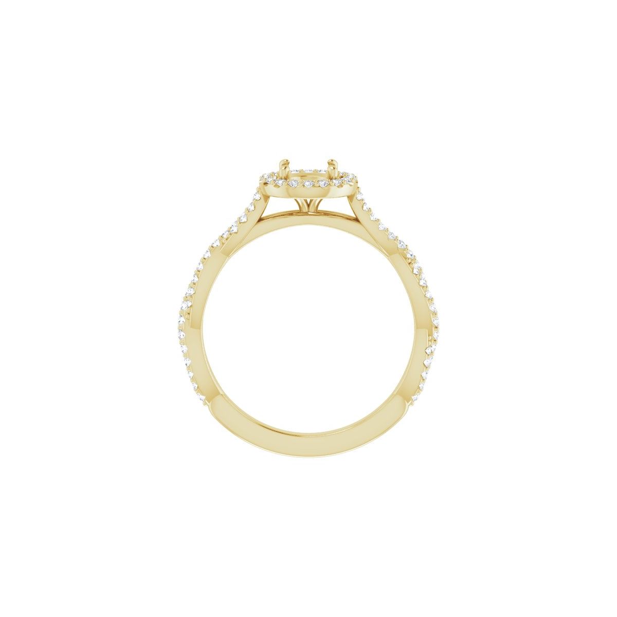 Round Halo-Style Engagement Ring Semi-Mount - gallery - Series 123267
