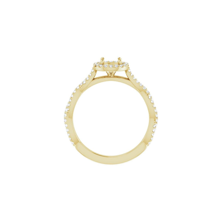 Round Halo-Style Engagement Ring Semi-Mount - gallery - Series 123267