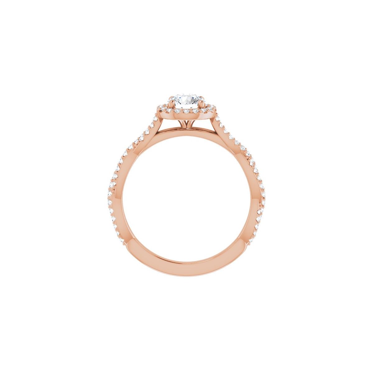 Round Halo-Style Engagement Ring Semi-Mount - gallery - Series 123267