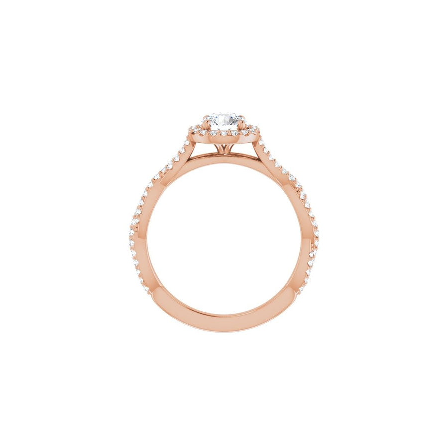 Round Halo-Style Engagement Ring Semi-Mount - gallery - Series 123267