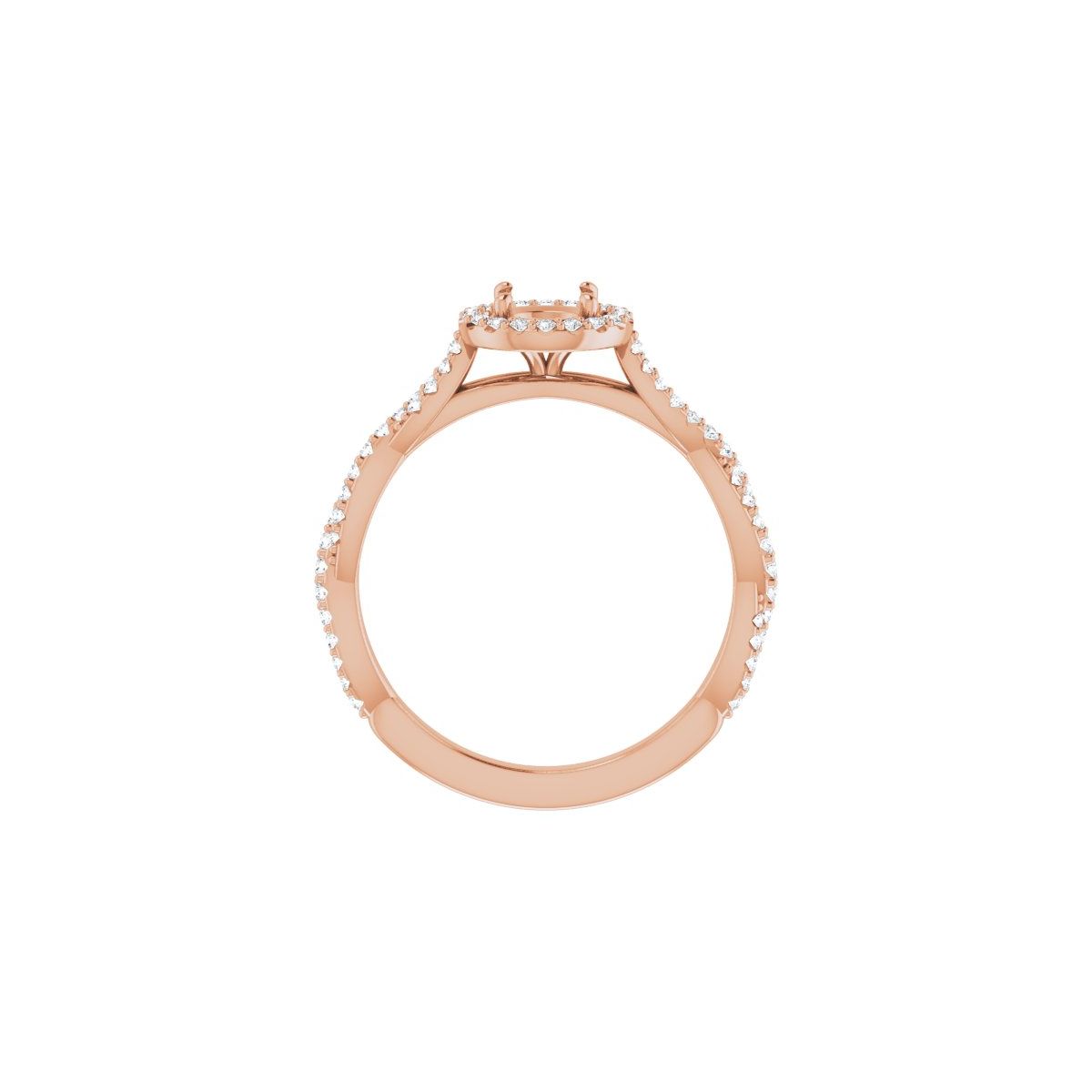 Round Halo-Style Engagement Ring Semi-Mount - gallery - Series 123267
