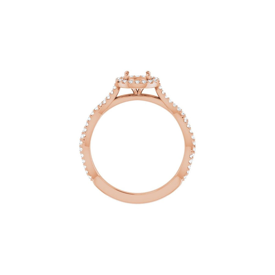 Round Halo-Style Engagement Ring Semi-Mount - gallery - Series 123267