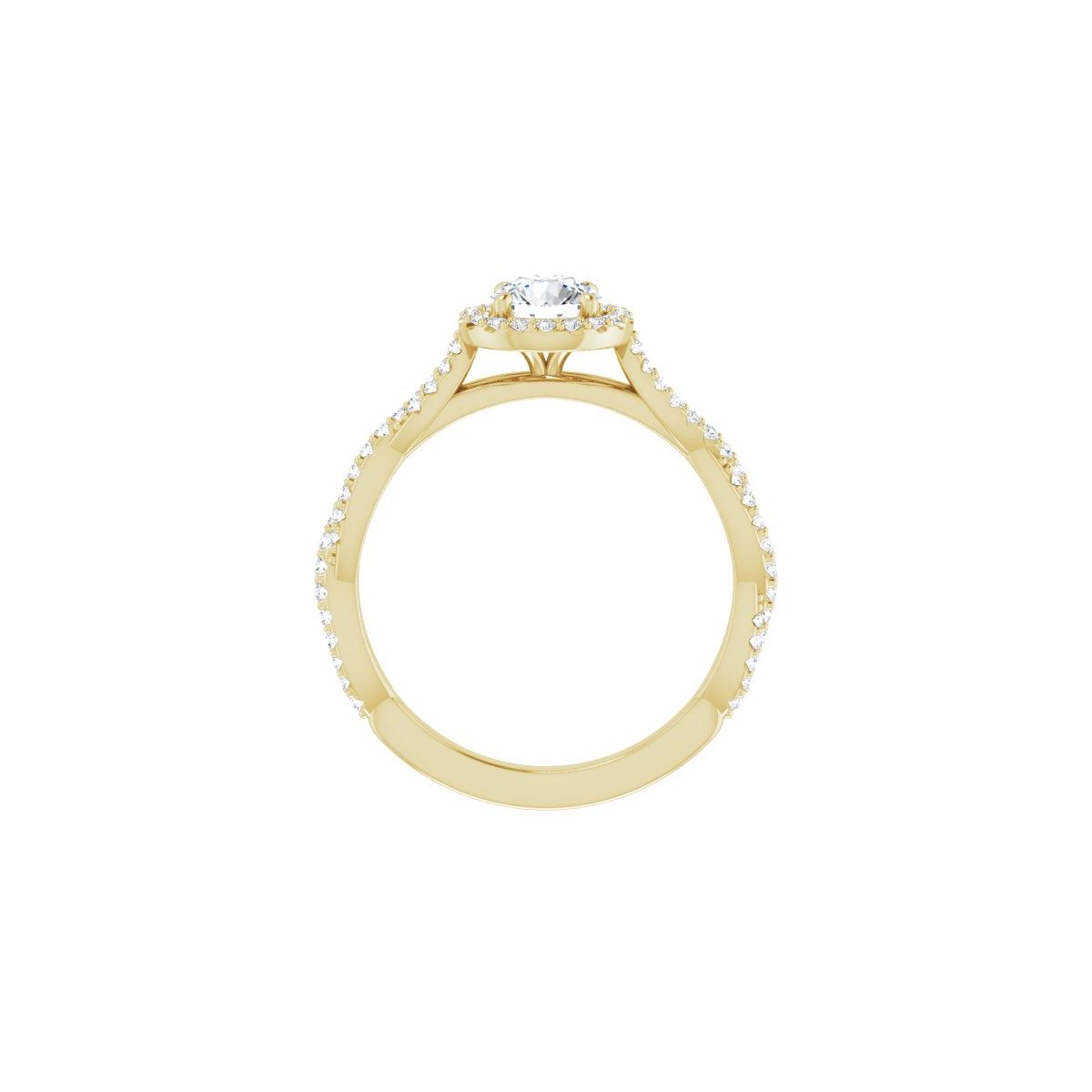 Round Halo-Style Engagement Ring Semi-Mount - gallery - Series 123267