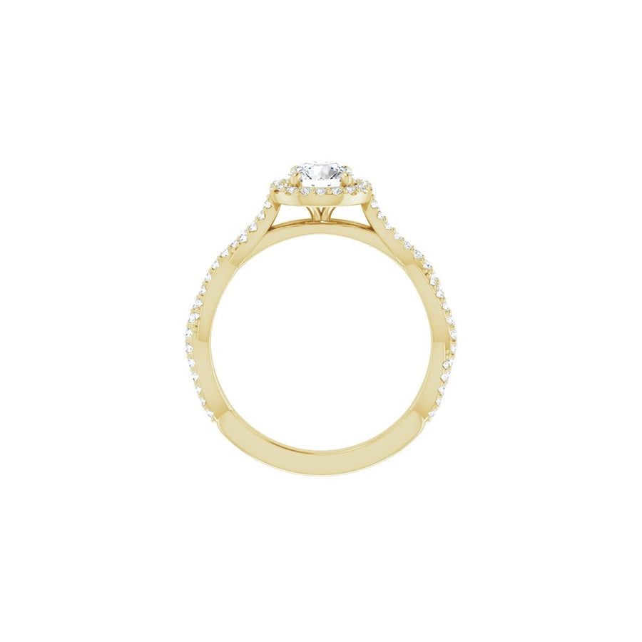 Round Halo-Style Engagement Ring Semi-Mount - gallery - Series 123267
