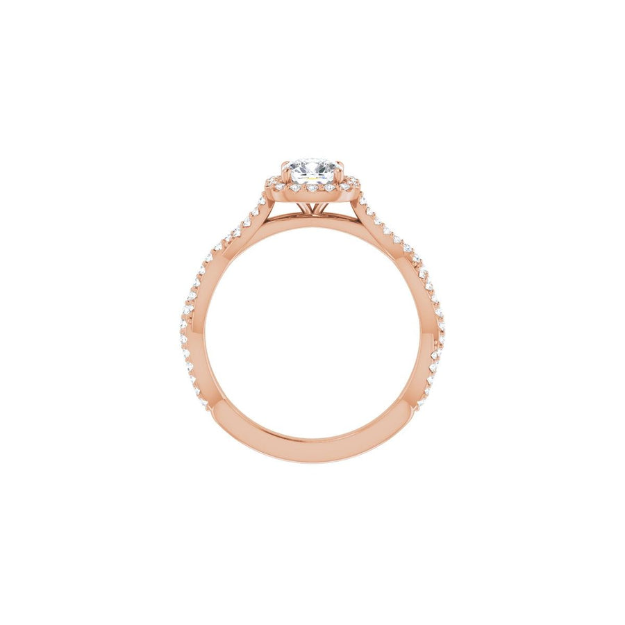 Cushion Halo-Style Engagement Ring Semi-Mount - gallery - Series 123267