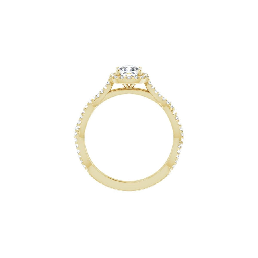 Cushion Halo-Style Engagement Ring Semi-Mount - gallery - Series 123267