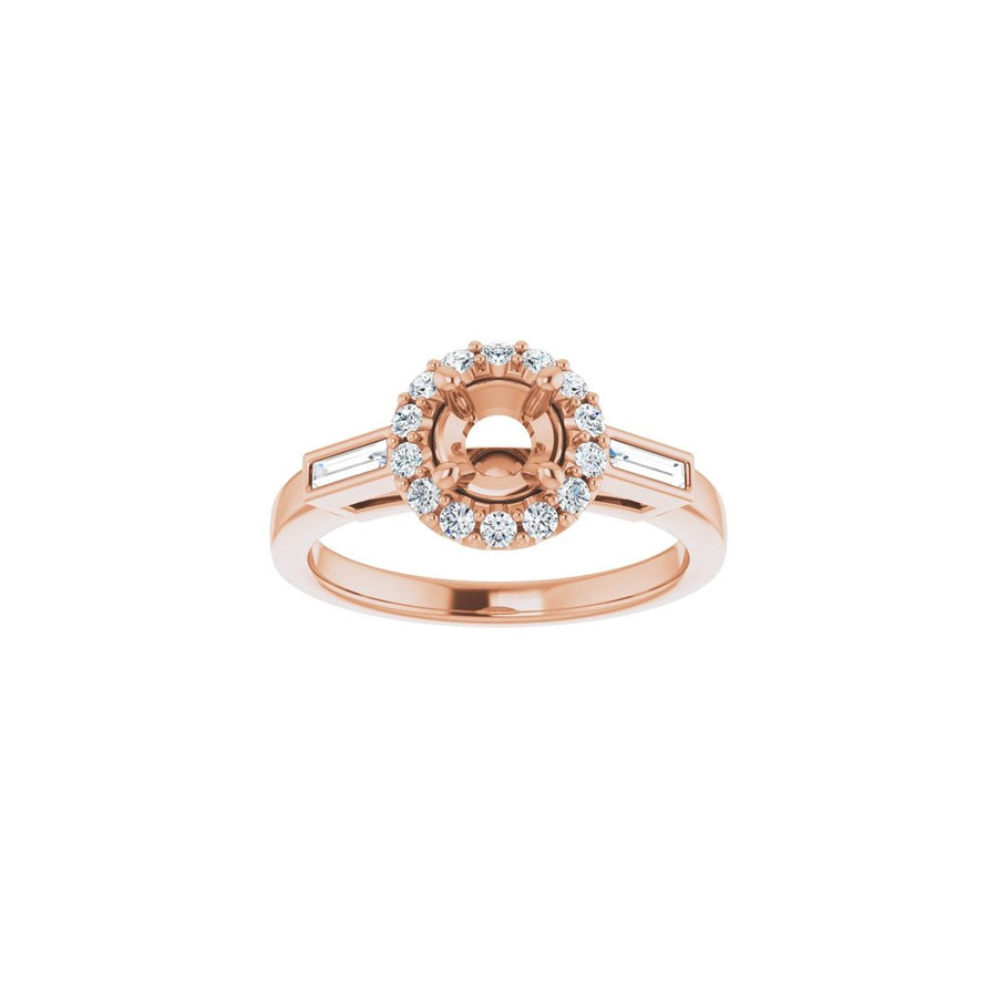Round Halo-Style Engagement Ring Semi-Mount - gallery - Series 122884