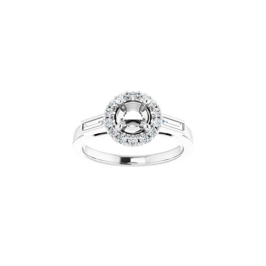 Round Halo-Style Engagement Ring Semi-Mount - gallery - Series 122884