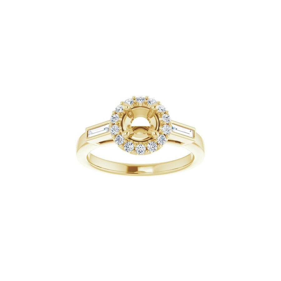 Round Halo-Style Engagement Ring Semi-Mount - gallery - Series 122884