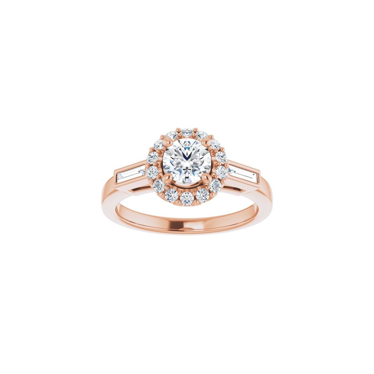 Round Halo-Style Engagement Ring Semi-Mount - gallery - Series 122884
