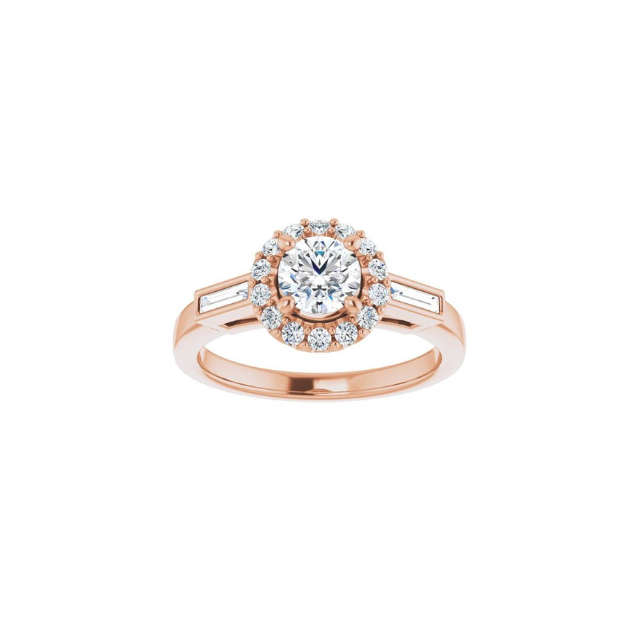 Round Halo-Style Engagement Ring Semi-Mount - gallery - Series 122884