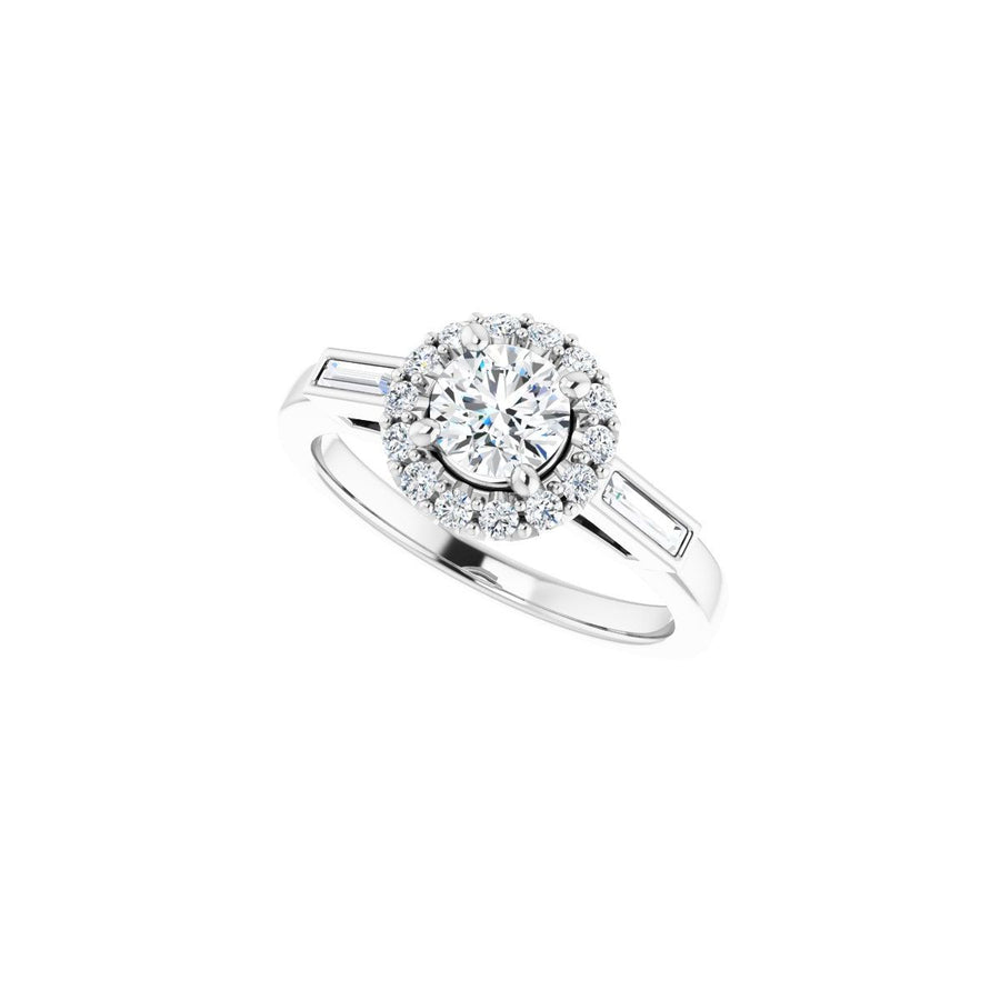 Round Halo-Style Engagement Ring Semi-Mount - gallery - Series 122884