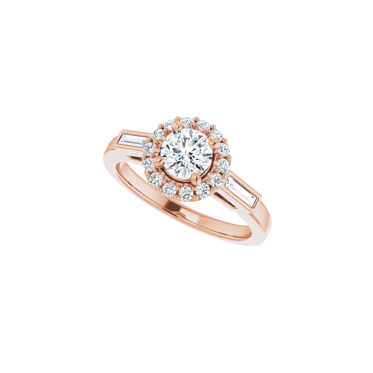 Round Halo-Style Engagement Ring Semi-Mount - gallery - Series 122884