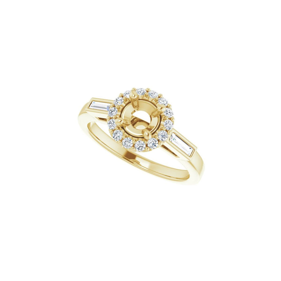 Round Halo-Style Engagement Ring Semi-Mount - gallery - Series 122884