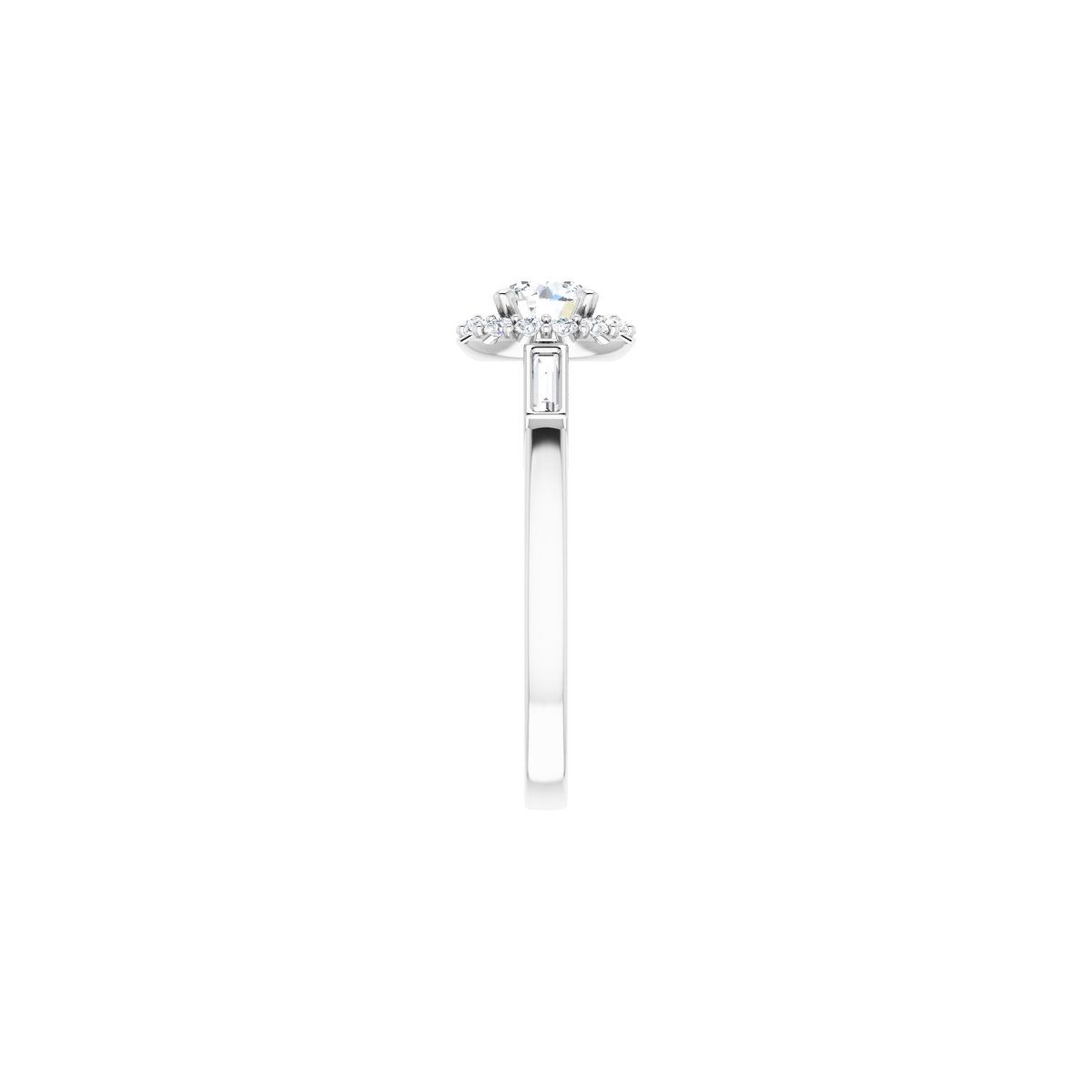 Round Halo-Style Engagement Ring Semi-Mount - gallery - Series 122884