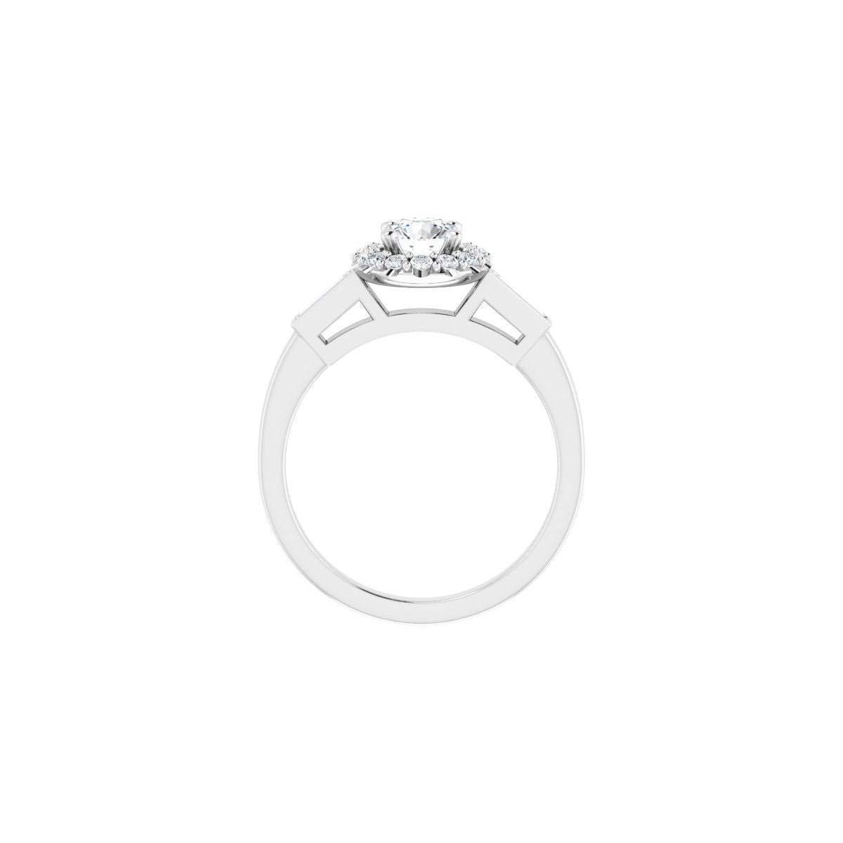 Round Halo-Style Engagement Ring Semi-Mount - gallery - Series 122884